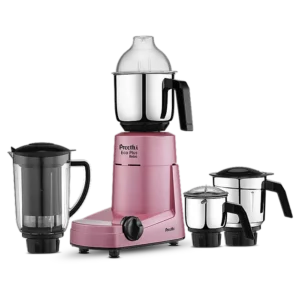 PREETHI ECO PLUS RETRO RED 550W Mixer Grinder [Universal Adapter Included]