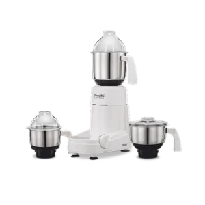 Preethi Chef Pro Mixer Grinder 750 Watt with 3 Jars (White) [Universal Adapter Included]