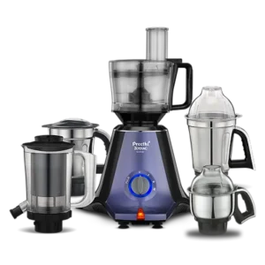 Preethi Zodiac Glitter 750 Watts, 5 Jars including Masterchef Jar, Super Extractor,Lavender/Black [Universal Adapter Included]