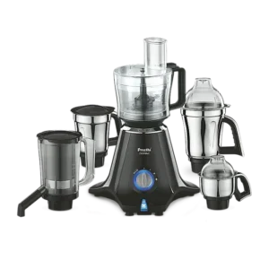 Preethi Zodiac Black Mixer Grinder 750 Watt, 5 Jars [Universal Adapter Included]