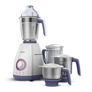 Philips Viva Collection HL7701/01 Mixer Grinder, 750 Watts, 4 Jars [Universal Adapter Included]