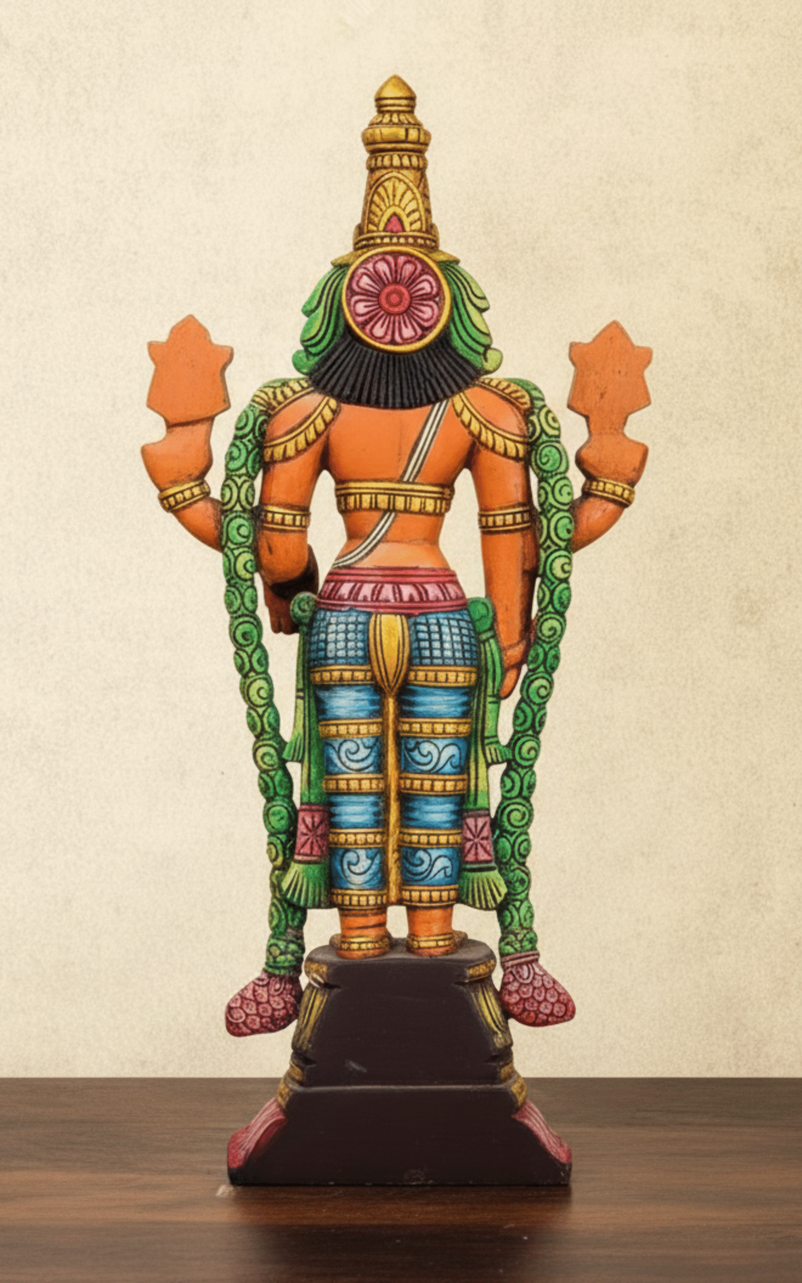 Balaji Srinivasa perumal Hand-Made Lord Venkateswara (Balaji) Wooden Standing idol - Image 6