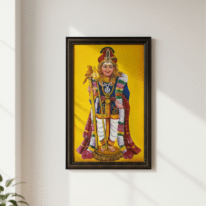 Magnificent Hand-Painted Lord Murugan Canvas Painting